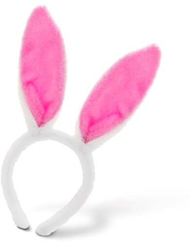 Hasenohren Haarreif, Ostern Hase Ohren Haarbänder Niedlich Plüsch Haarschmuck Kaninchen Stirnbänder Cosplay-Zubehör für Party Karneval Halloween Geburtstag Kostüm Cosplay Dekoration(Rosenrot)