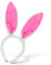 Hasenohren Haarreif, Ostern Hase Ohren Haarbänder Niedlich Plüsch Haarschmuck Kaninchen Stirnbänder Cosplay-Zubehör für Party Karneval Halloween Geburtstag Kostüm Cosplay Dekoration(Rosenrot)