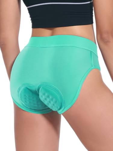 BERGRISAR 4D vadderade cykelshorts underkläder damer gelfoder cykel cykel undershorts cykelshorts, gRÖN, M