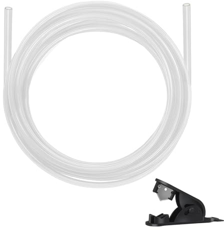 PTFE Schlauch 5m mit Cutter, 2mm ID x 4mm OD PTFE Tube Teflonschlauch 3D-Drucker Schlauch für 1,75mm Filament Bowden Ender, Bambu Lab A1/A1 mini/P1P/P1S/X1C (Weiß)