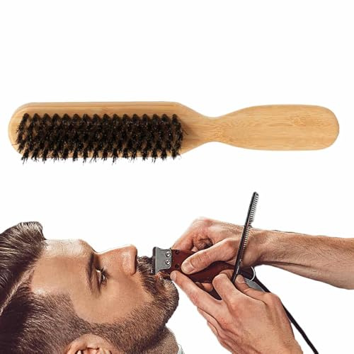 Bartkamm - Elektrische Bartbürste für Männer | Beheizter Bartglätter | Bartstyling-Werkzeug, Schnurrbart-Modellierkamm, Dual-Use-Pflegepinsel und Pflegepinsel