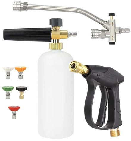 Schaumlanze für Hochdruckreiniger – Adapter für Schaumlanzen, Doppeldüsen | Sprühkopf mit Adapter für die Reinigung von Gärten und die Pflege des Designs