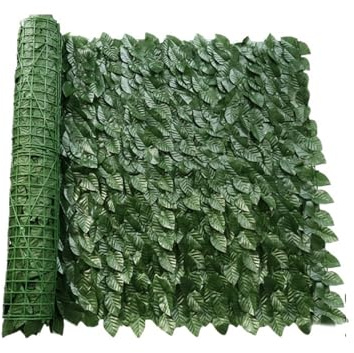 Künstliche Hecken 0,5 x, m Künstlicher Sichtschutzzaun, Wandschirm, Kunst-Efeu-Blatthecken, Zaunelemente, for drinnen und draußen, Garten, Terrasse, Balkon(Style A)