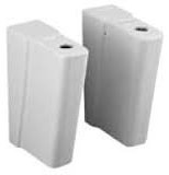 DOLOMITE Serie Messico Due J084600 Coppia Piedini per lavatoio 75 in Ceramica Bianco Europeo