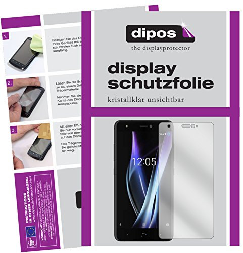 dipos I 2X Protector de Pantalla Compatible con BQ Aquaris X Pro pelicula Protectora Claro