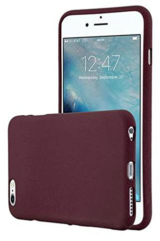 Cadorabo Custodia per Apple iPhone 6 / iPhone 6S in FROST LILLA BORDEAUX - Morbida Cover Protettiva Sottile di Silicone TPU con Bordo Protezione - Ultra Slim Case Antiurto Gel Back Bumper Guscio