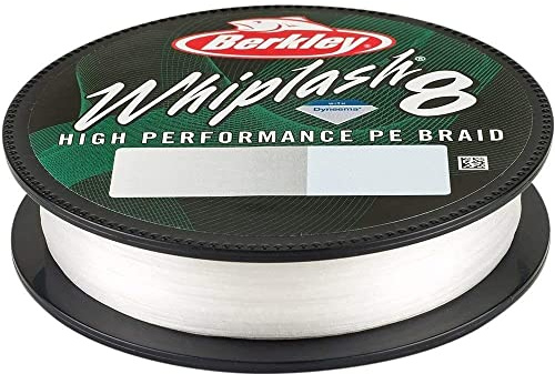 Berkley Whiplash 8 geflochtene Angelschnur – 100 % Dyneema 8-faches Geflecht für Salzwasser- und Süßwasserangeln