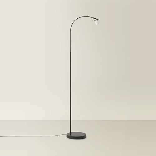 MiniSun | Modern Style Black Curved Stem Floor Lamp Base | Floor Lamps & Torchieres, Home Décor & Improvement Essential
