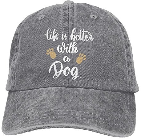 FUNINDIY Life is Better with A Dog-1 Vintage Jeans Baseball Cap für Damen und Herren