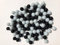 Rhinestone Paradise 100 Stück Murmeln Schwarz Weiß Glaskugeln Dekokugeln 16mm Black White Glas Deko Kugel