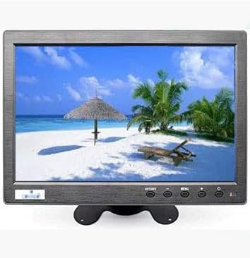 IOCOMANDO Monitor a colori da 10,1 pollici 16:9, TFT LCD Full HD 1024 x 600 BNC/AVI/VGA/ingresso HDMI, compatibile con PC, DVD, TV, telecamera di sorveglianza e telecamera di backup