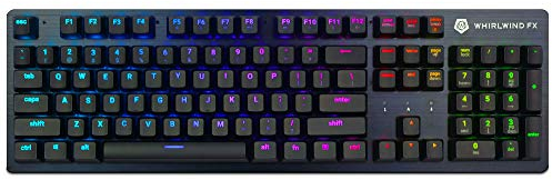 Whirlwind FX Element V2 Gaming Keyboard: Interactive and Customizable Lighting – Immersive, Reactive RGB Experience (Full Size Keyboard, Brown Tactile)