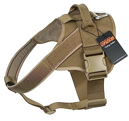 EXCELLENT ELITE SPANKER Hundegeschirr Taktisches Hundegeschirr Ausbildung Service Dog Weste Arbeiten hundegeschirr verstellbar Hund Weste Für Mittelgroße Und Große Hunde(COB-XL)
