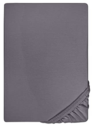 biberna Feinjersey-Spannbetttuch 0077144 Silbergrau 1x 60x120 cm - 70x140 cm