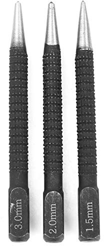 3 Stück Center Punch Holzmarkierungswerkzeug, Meißel Schaufel Markierung Punch Center Punch Kombinationsmarker für die Bohrpositionierung