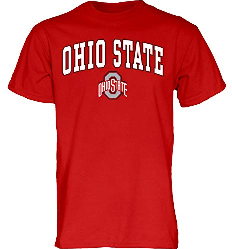 The Blue Brand NCAA Herren T-Shirt Ohio State Buckeyes Team Color Arching Over, Ohio State Buckeyes Rot, Größe XL