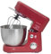 ROYALTY LINE, Robot Multifonction 1000W Rouge RLPKM7004722S-RED, Bol en Acier Inoxydable 4L, 6 Vitesses, Mouvement Planétaire, Accessoires Inclus, Idéal pour Pâtisserie et Cuisine