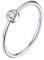 Silvora Fashion Schlichter Zirkonia Ring Damen Vorsteckring Sterling Silber 925 Round-Cut Cubic Solitär Zirkon Ring Ringgröße 59（18.9） in Silber für Geburtstag Valentinstag Jubiläuum