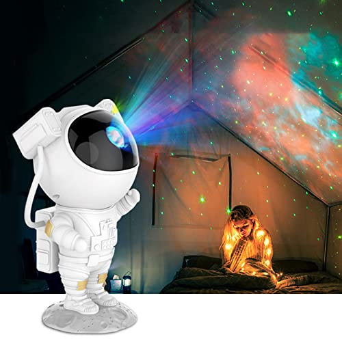 Ergocar Astronauten Sternenhimmel LED Galaxy Starry Projector, Einstellbar Astronaut Projektionslampe, LED Star Galaxy Projektor Licht mit Fernbedienung &Timer, für Weihnachten Schlafzimmer Party