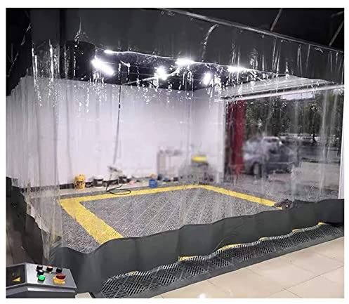 STRMAX Abdeckplane Holz,Pergola wasserdichte Seitenwände Transparente Outdoor Wetterfeste Vorhänge Kunststoffplane for Terrassen Mit Ösen, Anpassbar (Color : Clear, Size : 1.4x2.2m)