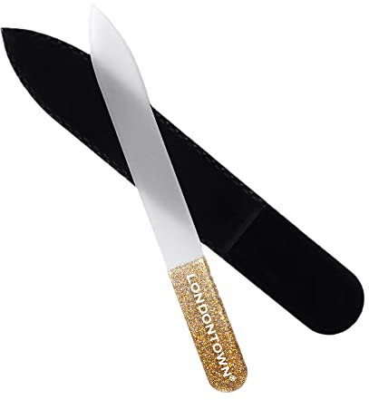 LONDONTOWN Lime à ongles en verre pailleté et outil d'entretien