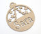 Weihnachtskugeln aus Holz, personalisiert mit Namen, Weihnachtsschmuck, Christbaumschmuck (Modell 4)
