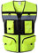 ERYUE Gilet di sicurezza riflettente,Gilet di sicurezza riflettente ad alta visibilità Tasca con zip Gilet di sicurezza Fodera in rete Traspirante, delicato sulla pelle e resistente all'usura Taglia M