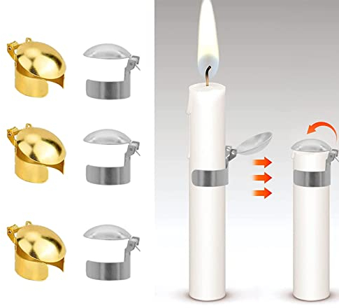 Lot de 6 éteignoir à bougie automatique pour éteindre les mèches de bougie en toute sécurité, coupe-mèche (taille : 24 pièces)