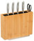 Relaxdays Messerblock unbestückt, Messerhalter Bambus, universal, Messeraufbewahrung mit Borsteneinsatz, natur/schwarz, 23 x 30 x 12 cm