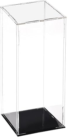 Top-Vigor Acryl Klare Vitrine –10 x 10 x 30cm Staubdichte Schutz Aufbewahrungsbox Zum Zusammenbauen – Präsentationswürfel Für Figuren Spielzeug Sammlerstücke Hausaufbewahrung