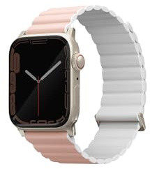 UNIQ Revix Premium Edition wendbares magnetisches Apple Watch-Armband, 49/45/44/42 mm, Blush Pink/Weiß