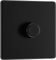 BG Electrical Intelligent Single Wall Dimmer Switch, 2 Way, Screwless Front Plate, Premium Flatplate, Matt Black, 200W, FFB81