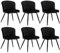 Lestarain Esszimmerstühle 6er Set, Stühle Esszimmer Modern, Sitzfläche aus Samt, Metallbeine, Ergonomischer Stuhl für Küche Wohnzimmer Schminktisch Schlafzimmer, Schwarz, LCNI122002-6
