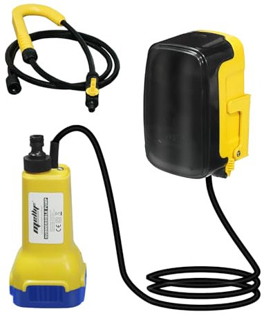 Mellif Sump Pump Submersible Water Pump for Dewalt 20V MAX Battery, 80W Cordless Barrel Suspension Water Transfer Pump, 475GPH Portable Utility Pump for Pool Garden Pond Basement (No Battery)