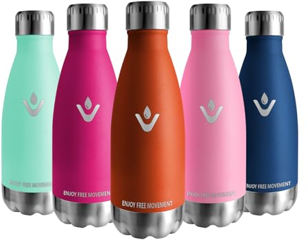 Vikaster Gourde Inox Isotherme, 350ml Gourde isotherme, Sans-BPA Gourde inox, Etanche bouteille Approprié & Adulte, Sport, Gym, école, Extérieur