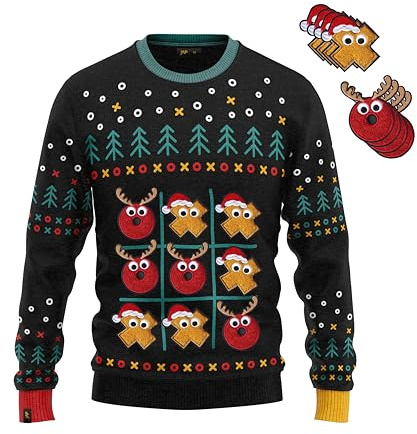 JAP Christmas - Lustiger Hässlicher Weihnachtspullover für Damen und Herren - Weihnachtspulli - Ugly Christmas Sweater - 3D