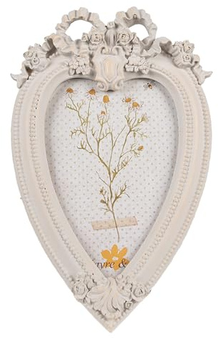 Clayre & Eef Bilderrahmen 10x15 cm Beige Kunststoff Glas Fotorahmen