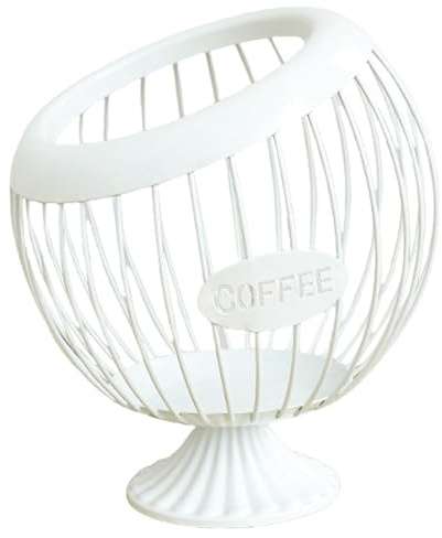 Porta capsule di caffè, Cesto per capsule di caffè, Porta capsule di caffè espresso e organizzatore di capsule di caffè, Organizzatore di capsule di caffè in filo metallico, cestino resistono