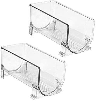 CRAFTHROU 2 Stück Schubladen Weinregal Transparentes Weinregal Weinregal Kühlschrank Getränkedose Organizer Theke Weinregal Getränkekühlschrank Gefrierschränke Bier Wein