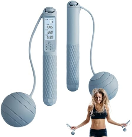 Schnurloses Springseil mit Zähler, Springseil für Damen, ohne Seil, Foto-Anti-Rutsch, leise, für drinnen und draußen, hohe Präzision, Zählen, Balkon, Spielplatz