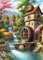 GLXPOG Landscape River Diamond Painting, 5D Diamant Painting Kits Bilder für Erwachsene, House DIY Diamant Malerei Diamond Painting 30x40cm für Wanddekor