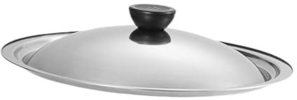 MOLUCKFU Universeller Edelstahl Kochtopfdeckel Topfdeckel 22cm Für Pfannen Mit Bakelitgriff Langlebig Bruchfest Praktisch