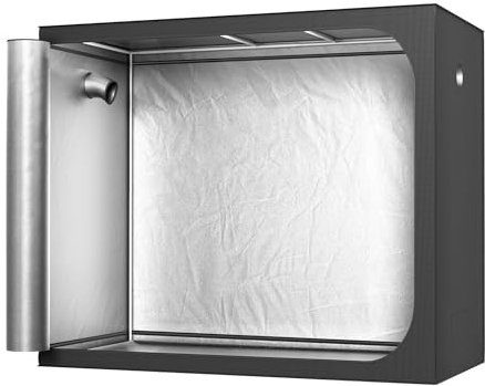 NAIZY Growzelt 240x120x200 cm Gewächshaus Grow Tent mit Reflektierende Mylar Growzelt aus 600D Oxford-Stoff + PE + Metallrohr Anbauzelt Indoor, für Homegrowing Pflanzenzucht Gewächshaus