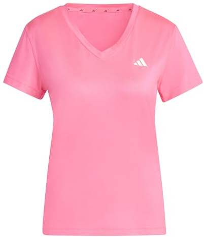 adidas Women's Workout Essentials V-Neck T-Shirt, Lucid pink, L