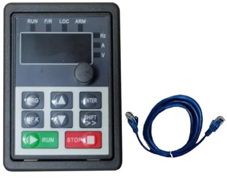 TETEOM Transformateur Variateur de fréquence triphasé 220 V 380 V 0,75/1,5/2,2/4/5,5 KW for Moteur à onduleur VFD(Panel and Cable)