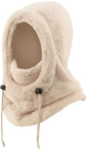 DRESHOW Warme Fleece Sturmhaube Winddichte Skimaske Gesichtshaube für Damen Herren Winter Balaclava Unisex Gesichtsmaske mit verstellbarem Kordelzug für Wintersport im Freien
