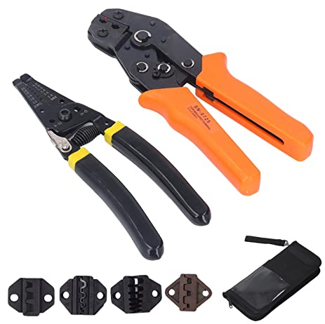 Draht-Crimp-Werkzeug-Set, langlebig, automatische Entriegelung, Striper-Schneidezange, ABS-Edelstahl für Klemmen