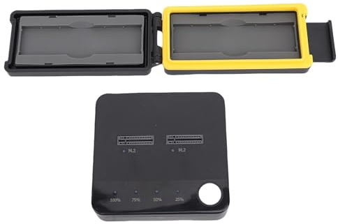 Lazmin112 M.2-Festplatten-Duplikator mit Optimierter Wärmeableitung für Stabile Leistung, Schwarze Farbe