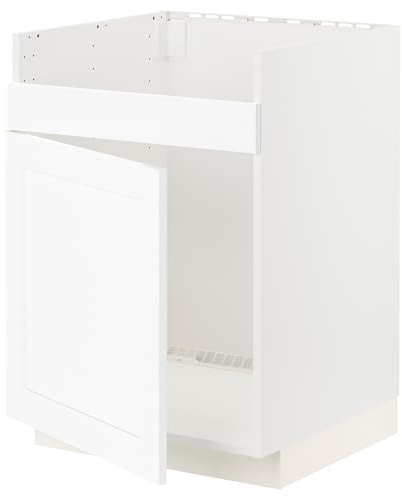 ProTuning METOD Base cab f HAVSEN Fregadero individual, blanco Enköping/efecto madera blanca, 60 x 60 cm