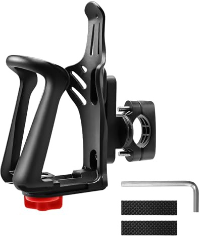 Flaschenhalter Fahrrad, Getränkehalter Motorrad – Verstellbare Größe [48-71mm], Passt für Rahmen und Lenker mit 15-33mm Rohrdurchmesser, Geeignet für Motorrad, Rennrad, Rollstuhl, E-Scooter